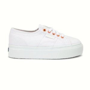 Superga "2790" Platform Sneaker, Size 6.5, White